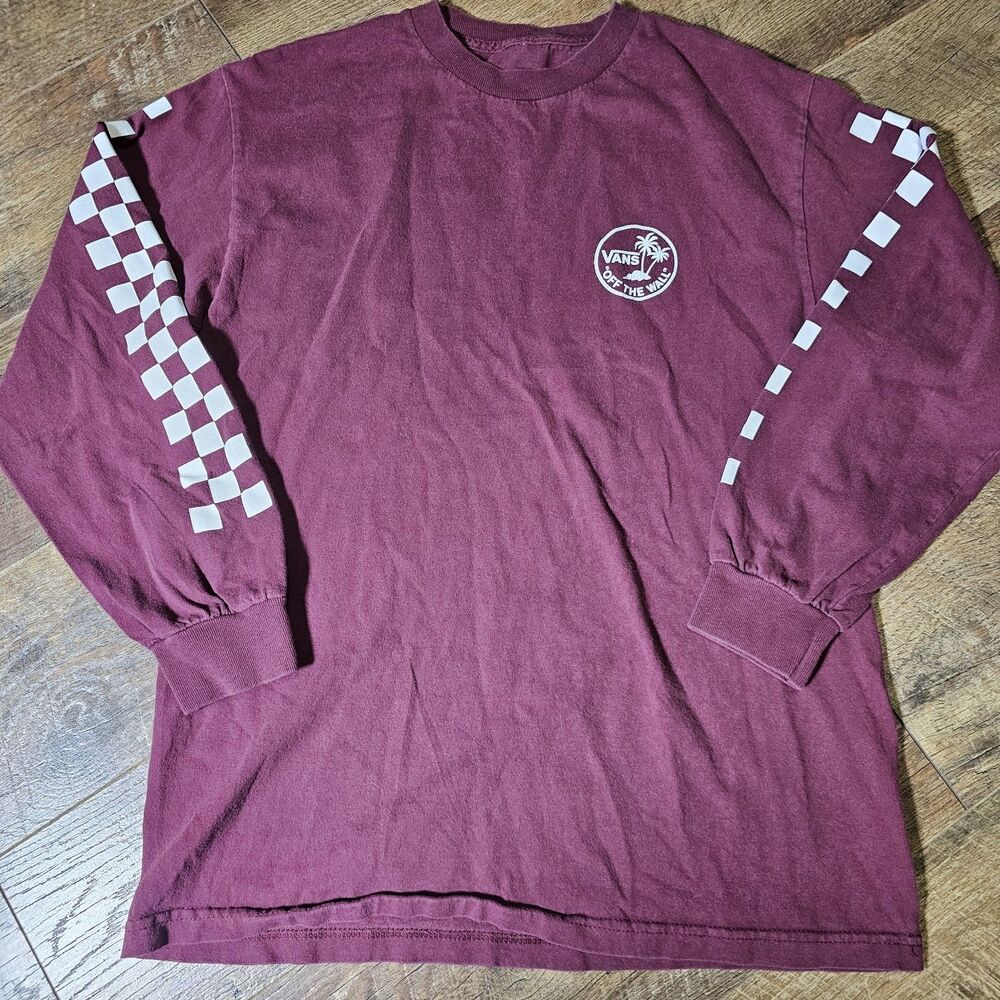 Vans Off The Wall Long Sleeve Checkerboard T-Shirt Medium
